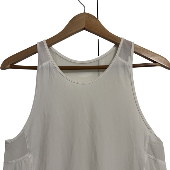 Lululemon Athletica Ivory Sheer Mesh Racerback Tank Top Athletic Workout Small - Picture 7 of 8